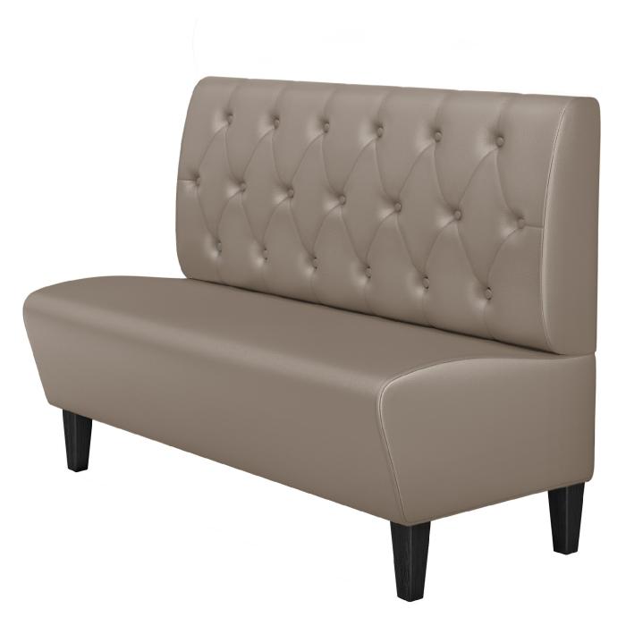 MIAMI | Banco tapizado para hostelería | Ancho:Alto 200 x 103 cm | Taupe | Rombo Chesterfield | Cuero
