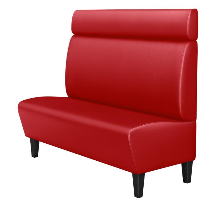 MIAMI | Banco tapizado para hostelería | Ancho:Alto 200 x 128 cm | Rojo | Suave | Cuero