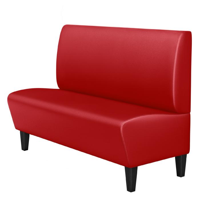 MIAMI | Restaurant Booth Seating | W:H 200 x 103 cm | Red | Smooth | Leather