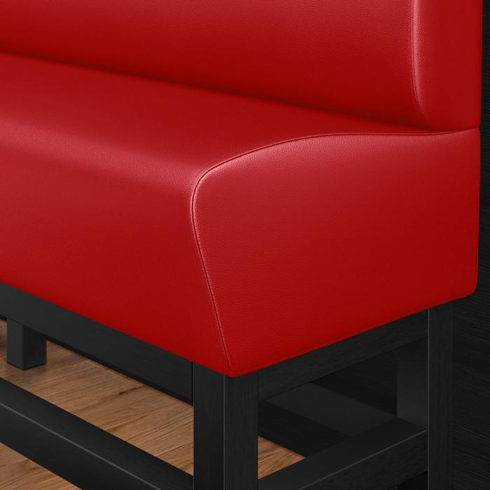 MIAMI | Hög restaurangsoffa | B:H 100 x 158 cm | Röd | Chesterfield-knapp | Läder MIAMI | Hög restaurangsoffa | B:H 100 x 158 cm | Röd | Chesterfield-knapp | Läder