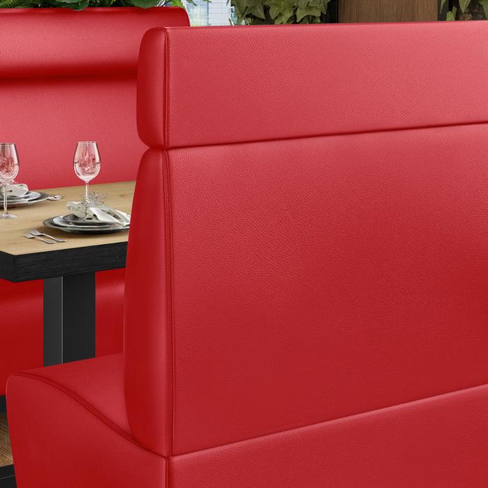 MIAMI | Hög restaurangsoffa | B:H 100 x 158 cm | Röd | Chesterfield-knapp | Läder MIAMI | Hög restaurangsoffa | B:H 100 x 158 cm | Röd | Chesterfield-knapp | Läder