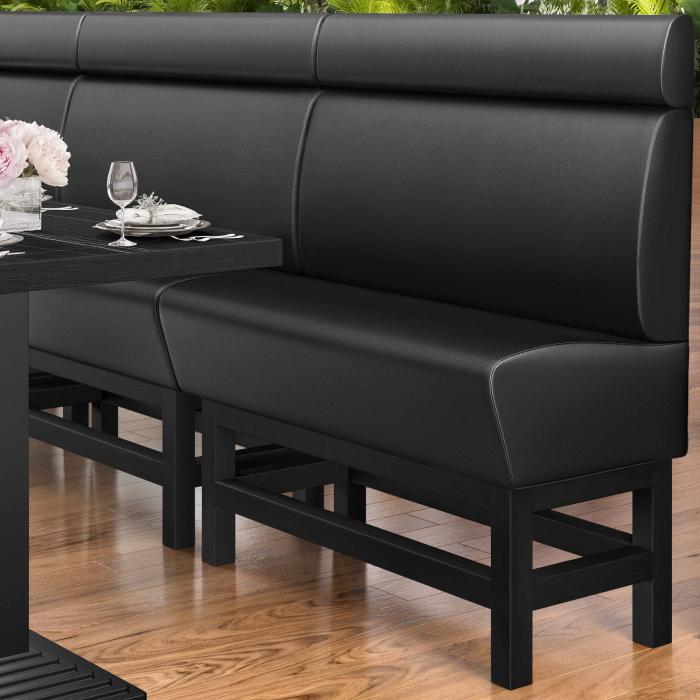 MIAMI | Hög restaurangsoffa | B:H 100 x 158 cm | Svart | Smidig | Läder MIAMI | Hög restaurangsoffa | B:H 100 x 158 cm | Svart | Smidig | Läder