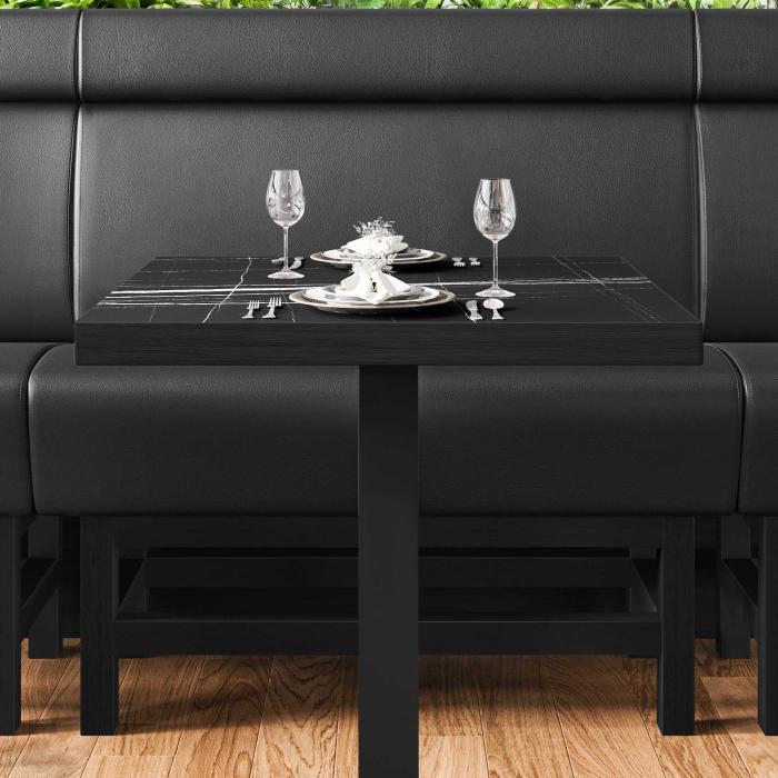 MIAMI | Hög restaurangsoffa | B:H 100 x 158 cm | Svart | Smidig | Läder MIAMI | Hög restaurangsoffa | B:H 100 x 158 cm | Svart | Smidig | Läder