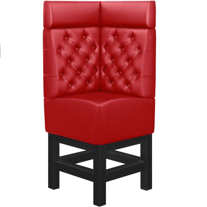 MIAMI | Gastro Hochbank | B:H 64 x 158 cm | Rot | Chesterfield | Leder