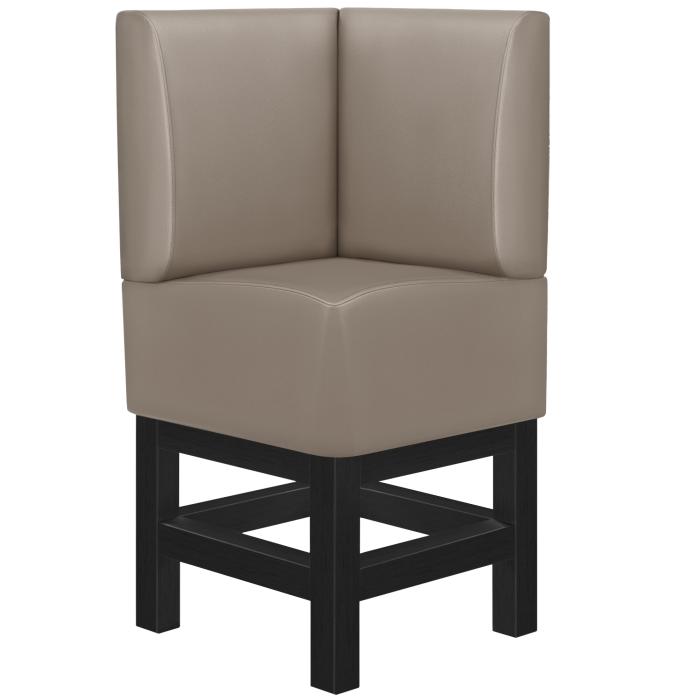 MIAMI | Gastro hög bänk | B:H 64 x 133 cm | Taupe | Slät | Läder