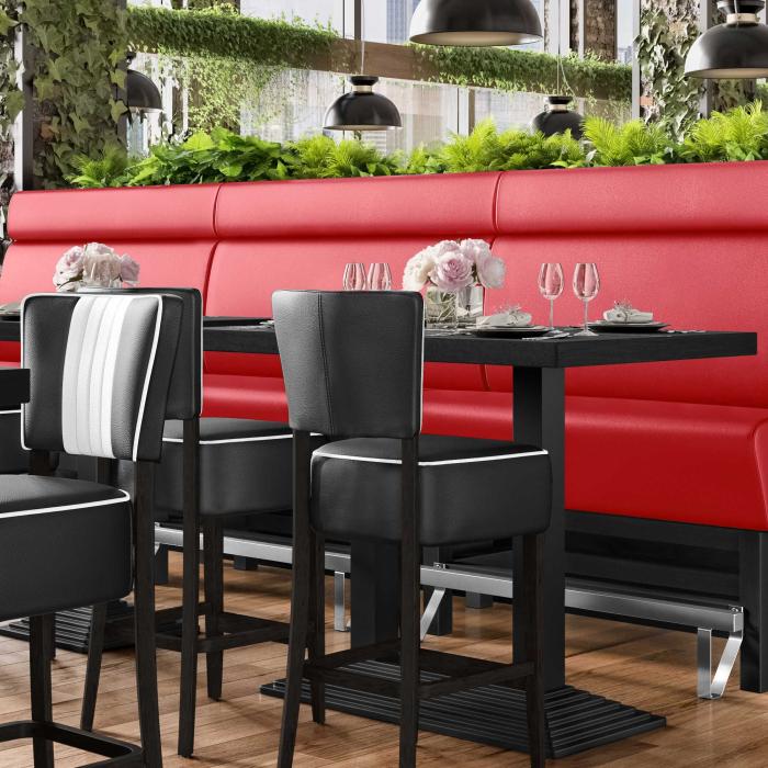 MIAMI | Hög restaurangsoffa | B:H 140 x 158 cm | Röd | Smidig | Läder MIAMI | Hög restaurangsoffa | B:H 140 x 158 cm | Röd | Smidig | Läder