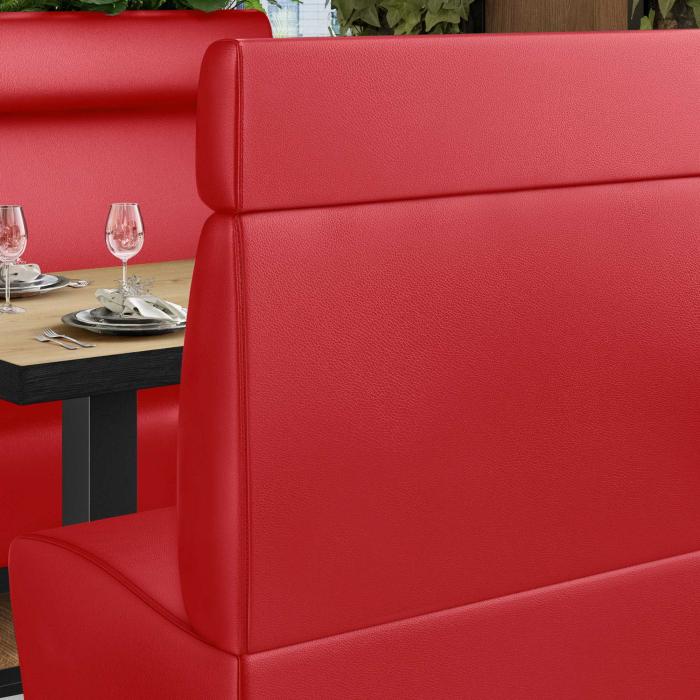 MIAMI | Hög restaurangsoffa | B:H 140 x 158 cm | Röd | Smidig | Läder MIAMI | Hög restaurangsoffa | B:H 140 x 158 cm | Röd | Smidig | Läder