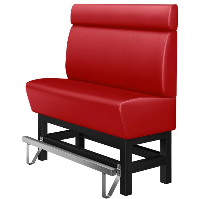 MIAMI | Gastro Hochbank | B:H 120 x 158 cm | Rot | Glatt | Leder