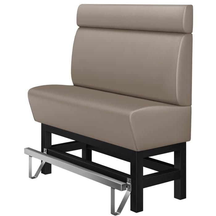 MIAMI | Gastro Hochbank | B:H 120 x 158 cm | Taupe | Glatt | Leder