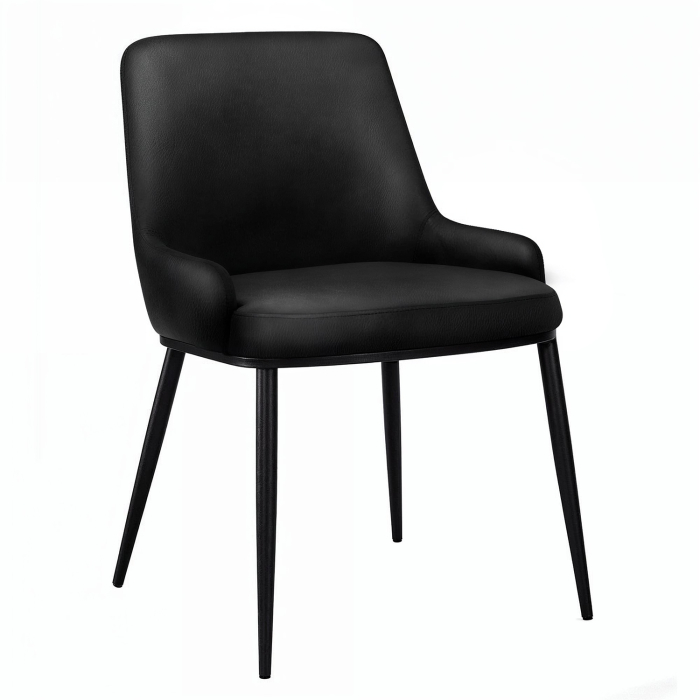 Mila | Hotel Chair | Leather | Black
