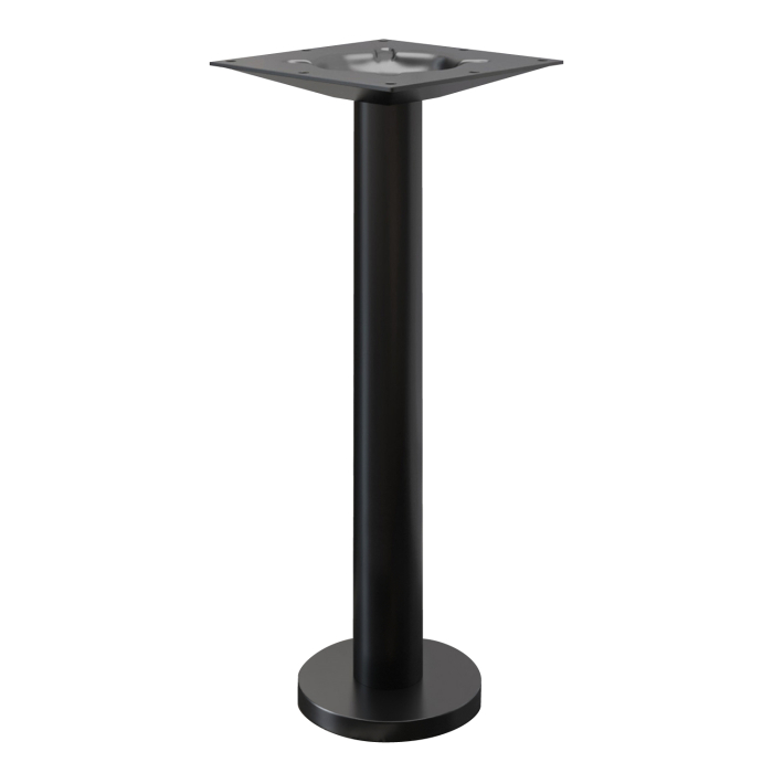 MILAN | Bistro Ståbord stel | Sort | Fod: Ø 18 cm | Søjle: 7,6 x 102 cm | Gulvmontering