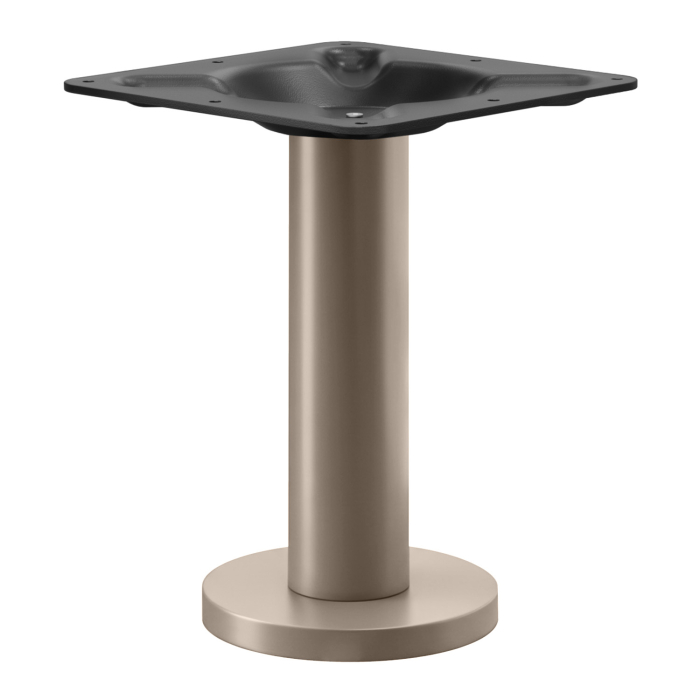 MILAN | Bistro lounge bordramme | Taupe | Fot: Ø 18 cm | Søyle: 7,6 x 36 cm | Gulvmontering
