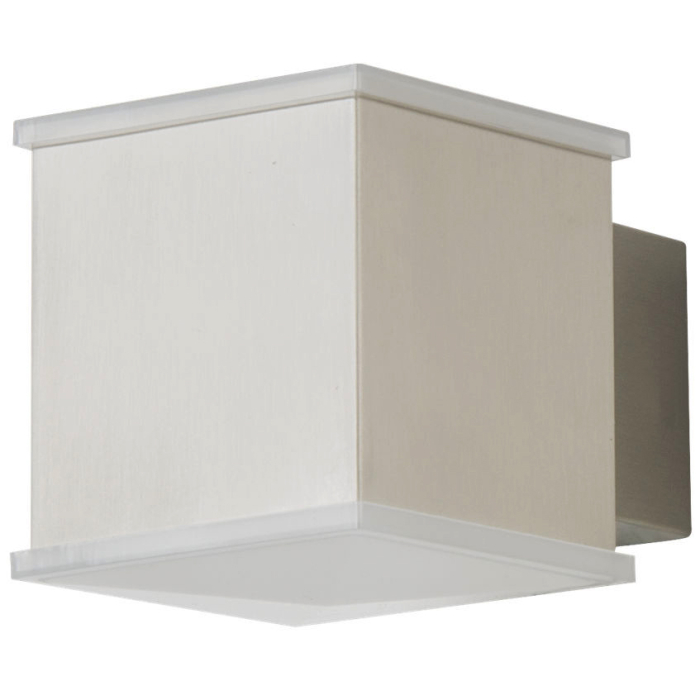 MILO LED Lámpara de pared para exteriores Plata Alu Moderno Foco arriba y abajo 2x7W 8x12cm IP44 3000K 1400lm 5000h