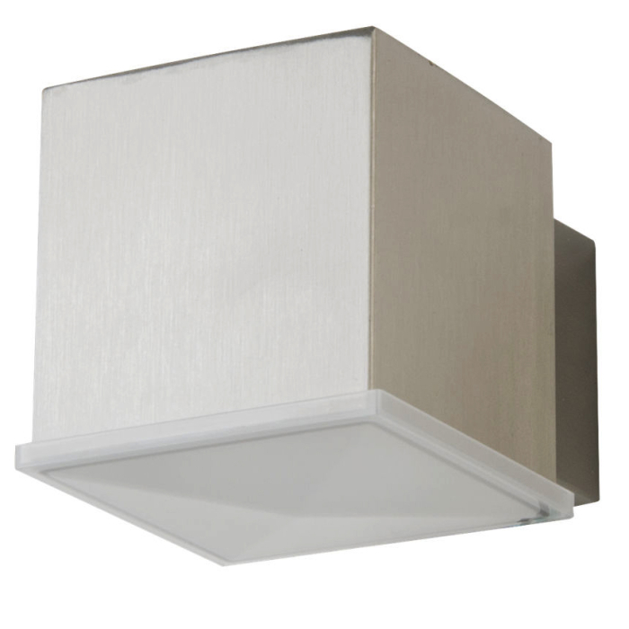 MILO LED Outdoor Wall Light Silver Alu Modern Up & Down Spotlight 7W 8x12cm IP44 3000K 700lm 5000h