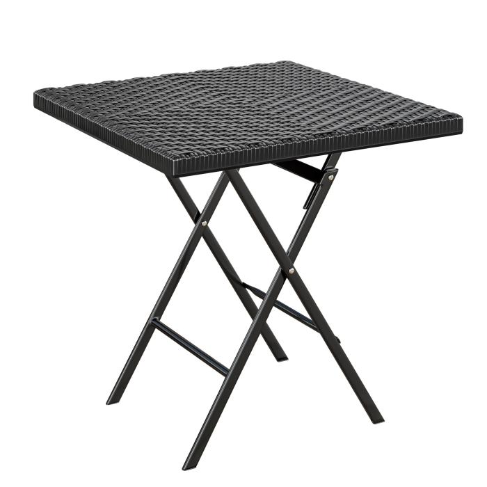 MIO | festbord | B: D 60 x 60 cm | Svart | plast | Sammenleggbar