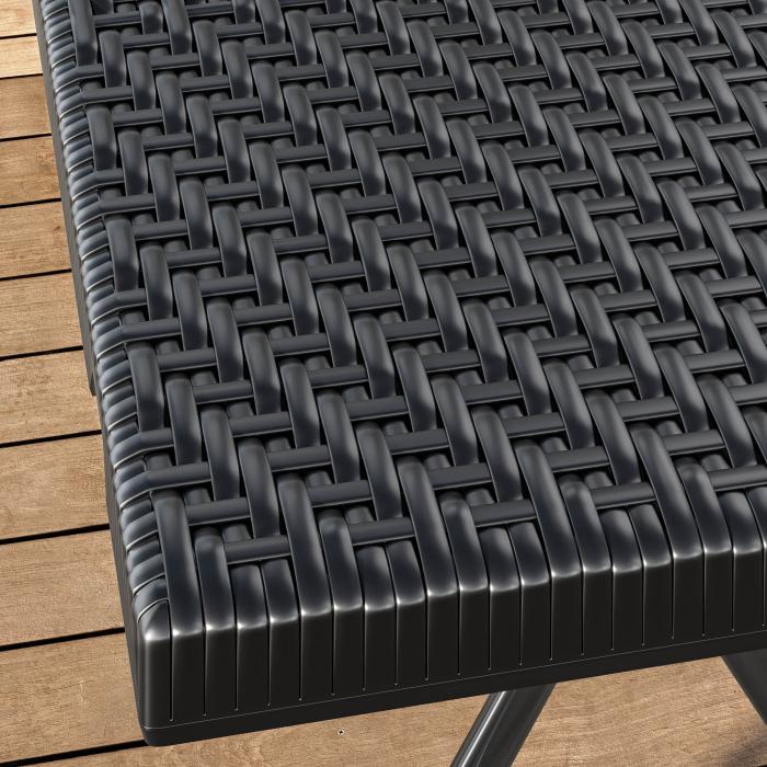 MIO | festbord | B: D 60 x 60 cm | Svart | plast | Sammenleggbar