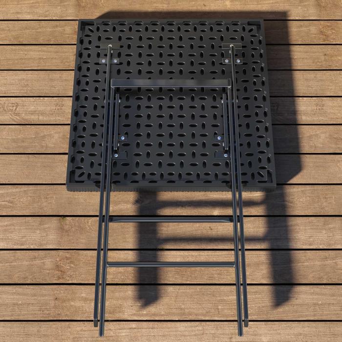 MIO | festbord | B: D 60 x 60 cm | Svart | plast | Sammenleggbar