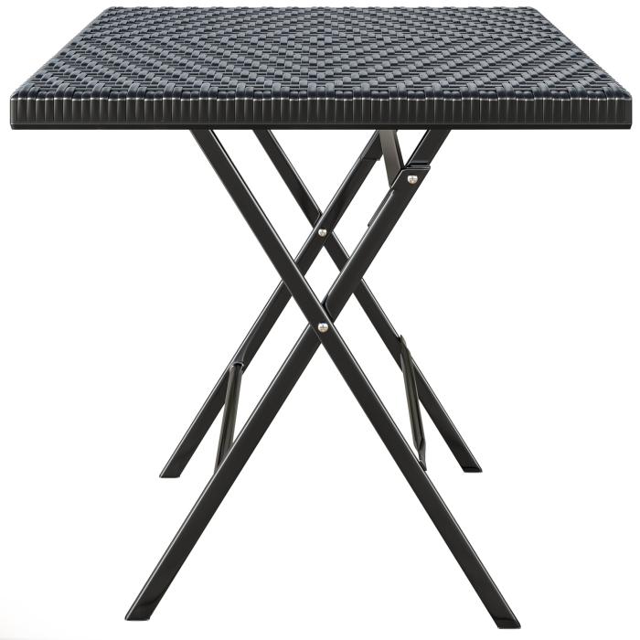 MIO | festbord | B: D 60 x 60 cm | Svart | plast | Sammenleggbar