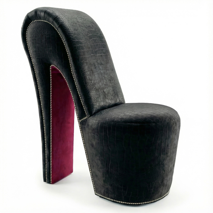 MIRANDA | High Heels Sessel | Glatt | Samt | Classic | Schwarz