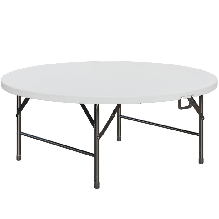 MIO | Tavolo pieghevole da festa | Ø 152 cm | Bianco | Pieghevole | Rotondo