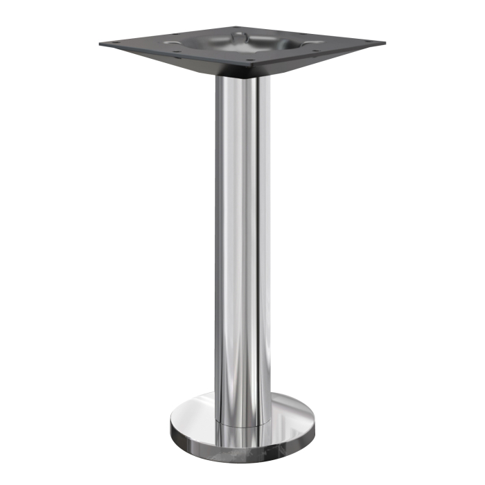 MILAN | Bistro bordstativ | Rustfritt stål | Fot: Ø 18 cm | Støtte: 7,6 x 69 cm | Gulvmontering