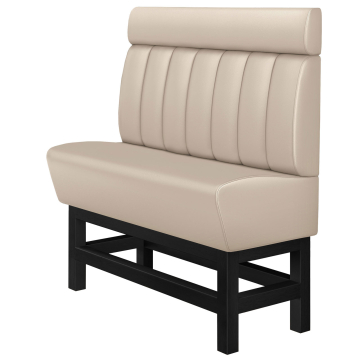 MIAMI | Banco alto para catering | An:Al 120 x 158 cm | Crema | Rayas | Cuero