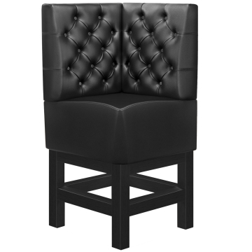 MIAMI | Banco alto para restaurantes | An:Al 64 x 133 cm | Negro | Chesterfield | Cuero