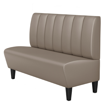 MIAMI | Banquette de restaurant | L:H 100 x 103 cm | Taupe | Rayé | Cuir