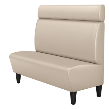 MIAMI | Banquette de restaurant | L:H 120 x 128 cm | Crème | Lisse | Cuir