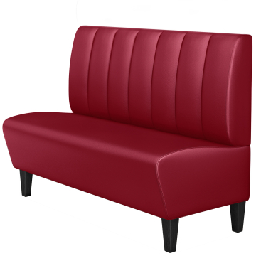 MIAMI | Banquette de restaurant | L:H 160 x 103 cm | Rouge | Rayé | Cuir