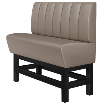 MIAMI | Gastro Hochbank | B:H 100 x 133 cm | Taupe | Gestreift | Leder