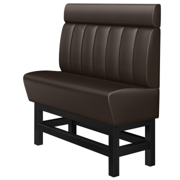 MIAMI | Gastro Hochbank | B:H 160 x 158 cm | Braun | Gestreift | Leder