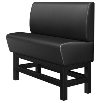 MIAMI | Gastro Hochbank | B:H 200 x 133 cm | Schwarz | Glatt | Leder