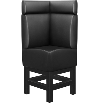 MIAMI | Gastro Hochbank | B:H 64 x 158 cm | Schwarz | Glatt | Leder