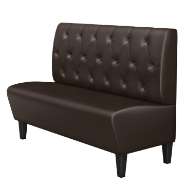 MIAMI | Gastrobank | B:H 120 x 103 cm | Braun | Chesterfield Raute | Leder