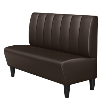 MIAMI | Gastrobank | B:H 120 x 103 cm | Braun | Gestreift | Leder