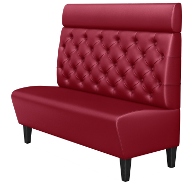 MIAMI | Gastrobank | B:H 180 x 128 cm | Rood | Chesterfield | leer