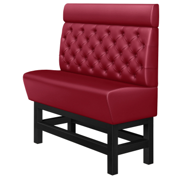 MIAMI | Hög restaurangsoffa | B:H 120 x 158 cm | Röd | Chesterfield | Läder