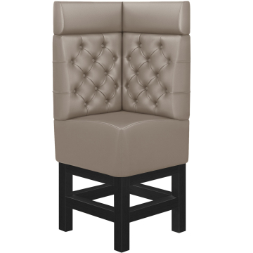 MIAMI | High-top bench for restaurants | W:H 64 x 158 cm | Taupe | Chesterfield | Leather