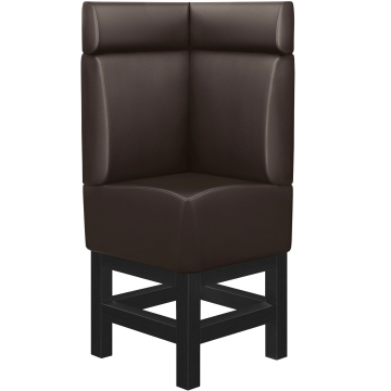 MIAMI | Høj Cateringbænk | B:H 64 x 158 cm | Mørkebrun | Glat | Læder