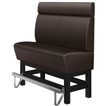 MIAMI | Horeca Hoge Bank | B:H 100 x 158 cm | Bruin | Glad | Leer