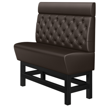 MIAMI | Panca alta per ristoranti | L:A 160 x 158 cm | Marrone | Chesterfield | Pelle