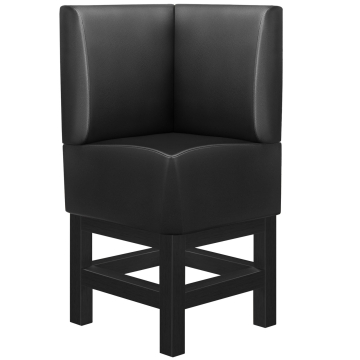 MIAMI | Panca alta per ristoranti | L:A 64 x 133 cm | Nero | Liscio | Pelle