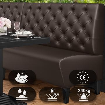 MIAMI | Gastrobank | B:H 120 x 103 cm | Braun | Chesterfield | Leder