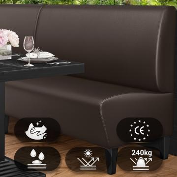 MIAMI | Restaurant Booth Seating | W:H 100 x 103 cm | Brown | Smooth | Leather