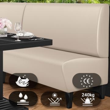 MIAMI | Horeca Bank | B:H 100 x 103 cm | Creme | Glad | Leer