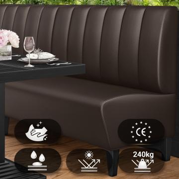 MIAMI | Gastrobank | B:H 120 x 103 cm | Braun | Gestreift | Leder
