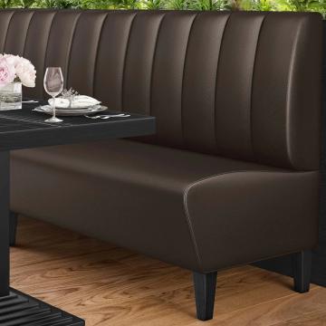 MIAMI | Restaurant Booth | W:H 140 x 103 cm | Brown | Striped | Leather