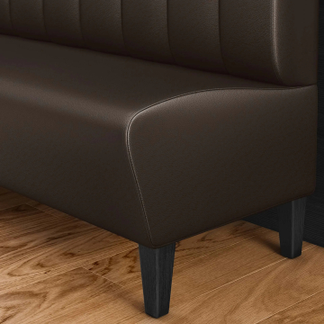 MIAMI | Restaurant Booth | W:H 140 x 103 cm | Brown | Striped | Leather