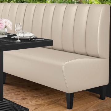 MIAMI | Restaurant Booth | W:H 140 x 103 cm | Cream | Striped | Leather